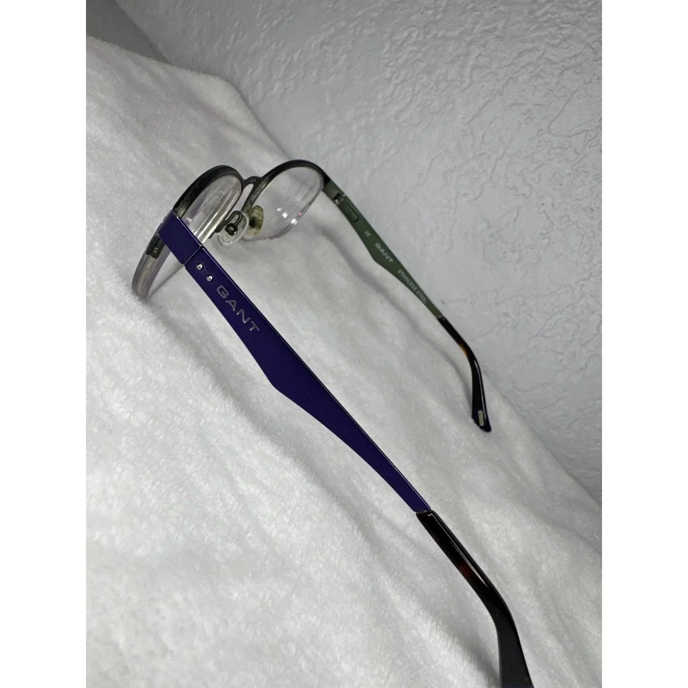 Frame onlyGANT Eyeglasses Women's OS Purple Good Stainless Semi-Rimless Cat Eye